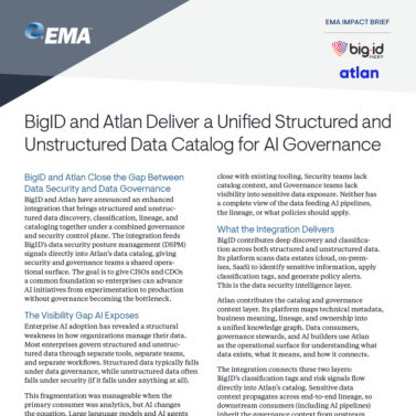 BigID and Atlan Deliver a Unified Structured and Unstructured Data Catalog for AI Governance
