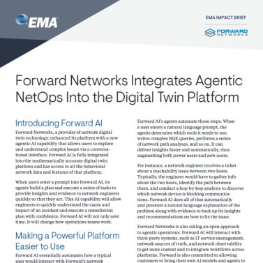 Forward Networks Integrates Agentic NetOps Into the Digital Twin Platform