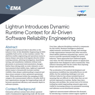 Lightrun Introduces Dynamic Runtime Context for AI-Driven Software Reliability Engineering