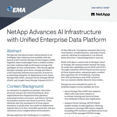 NetApp Advances AI Infrastructure with Unified Enterprise Data Platform