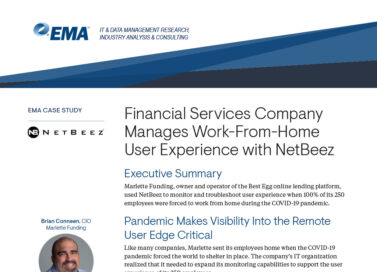 EMA Case Study: Financial Services Company Manages Work-From-Home User Experience with NetBeez