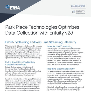 Park Place Technologies Optimizes Data Collection with Entuity v23