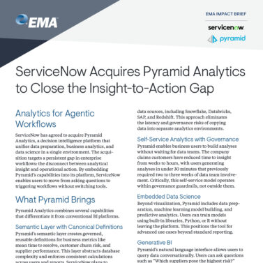 ServiceNow Acquires Pyramid Analytics to Close the Insight-to-Action Gap